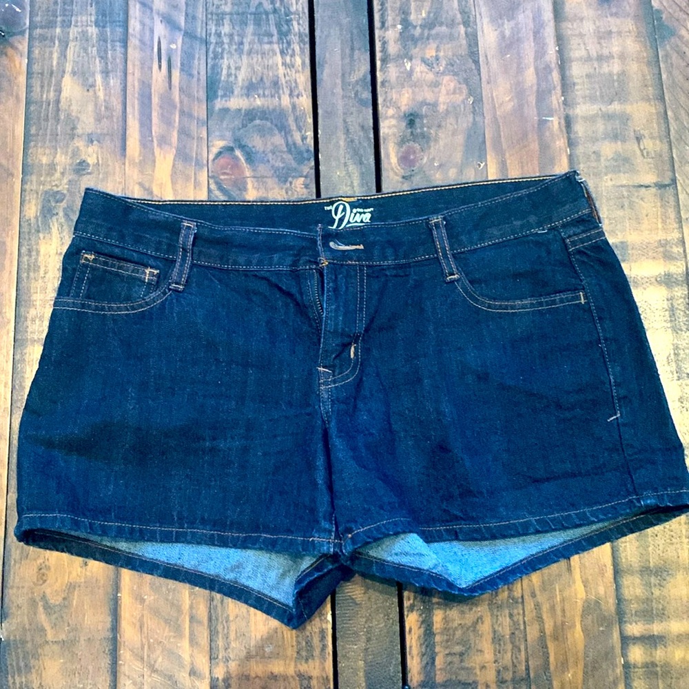 Dark denim jean shorts